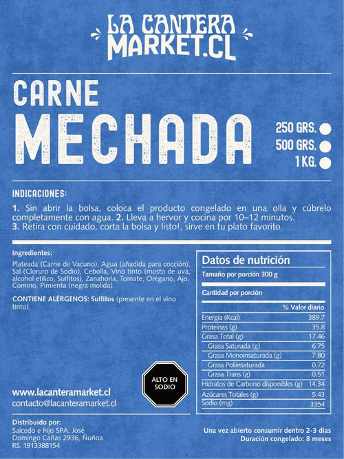 CARNE MECHADA CONGELADA